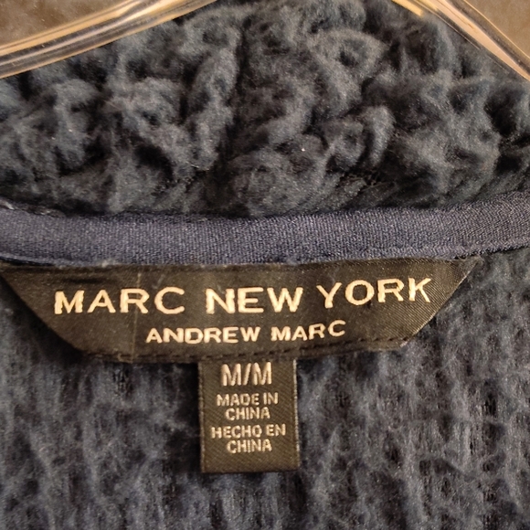 Marc New York Navy Sherpa Jacket B40 - Picture 2 of 12